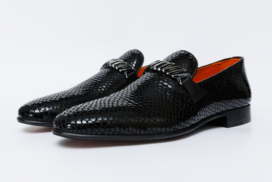 The King Black Bit Dress Loafer Men Shoe