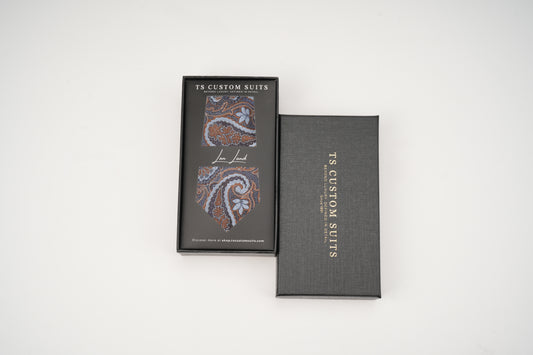 Brown tie paisley in the box
