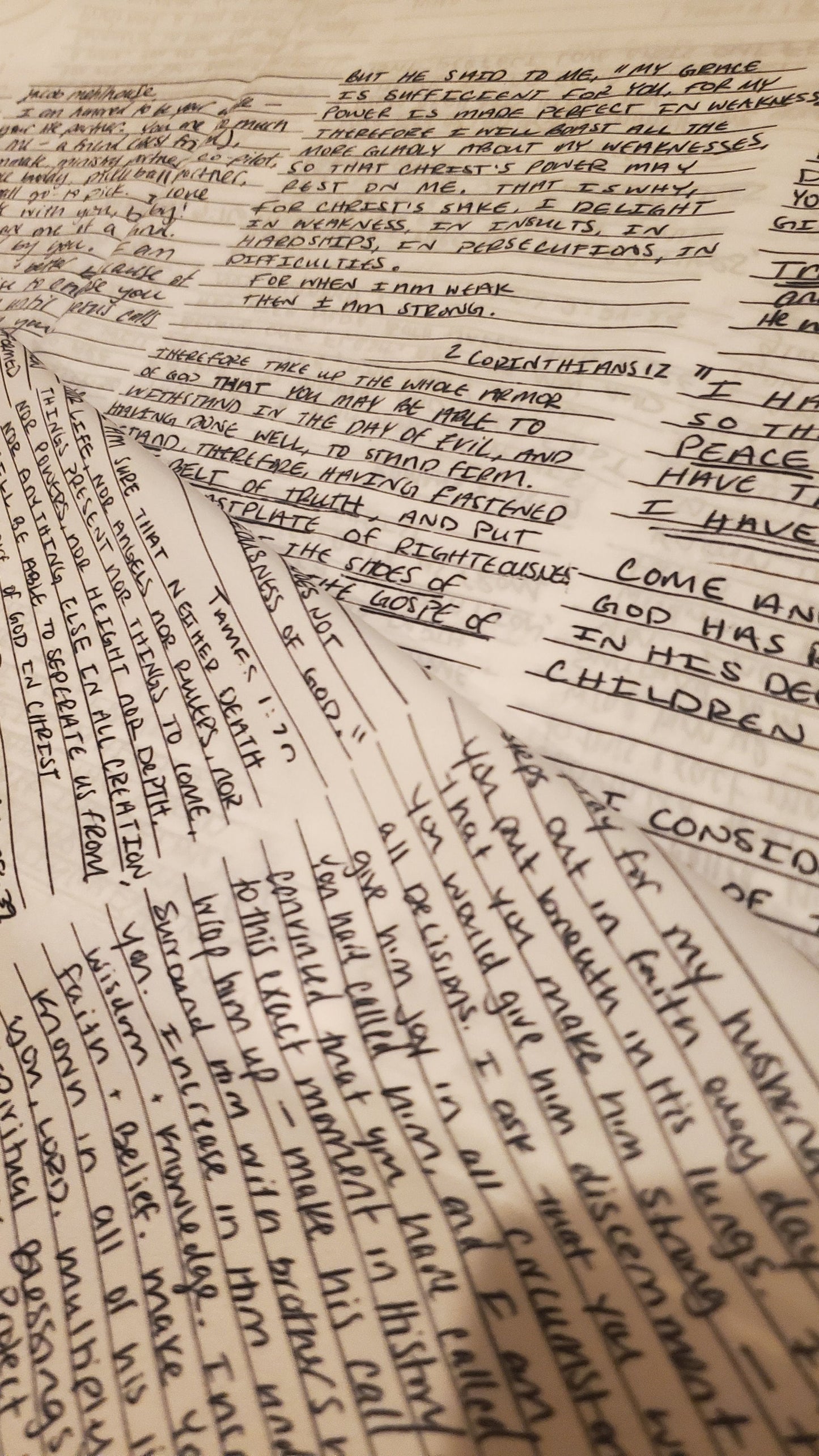 Close-up of handwritten text on a custom suit lining