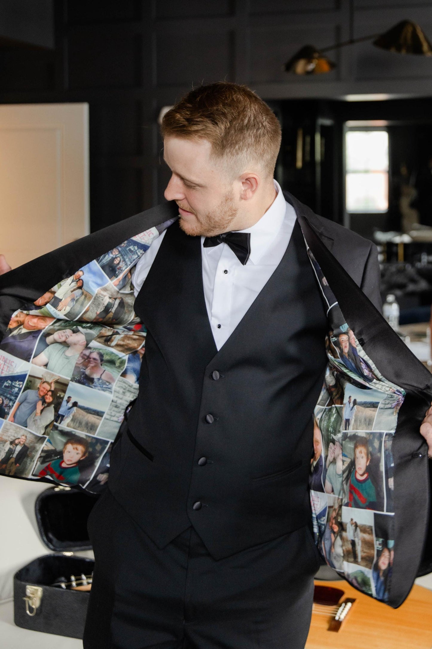 Custom Picture Collage Suit Lining