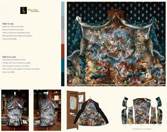 Angels art on a custom suit lining with couple preview puictures