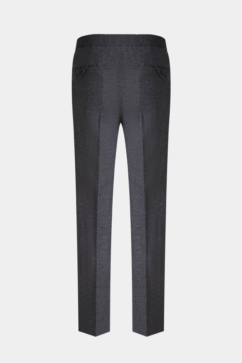 Flannel Wool-Cashmere-Silk Blend Trouser