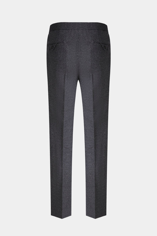 Flannel Wool-Cashmere-Silk Blend Trouser