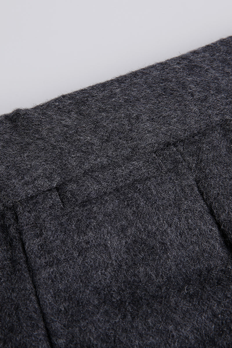 Flannel Wool-Cashmere-Silk Blend Trouser