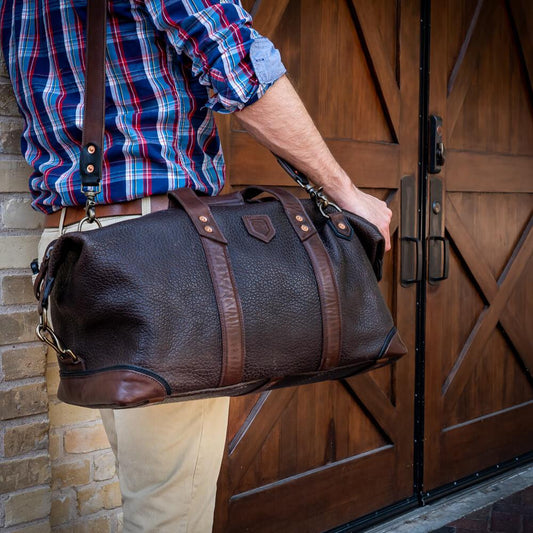 Theodore Leather Weekender Duffle Bag