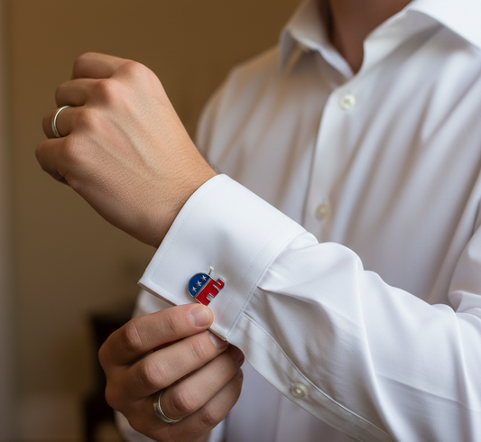 The Statesman's Pride Republican Elephant Cufflinks