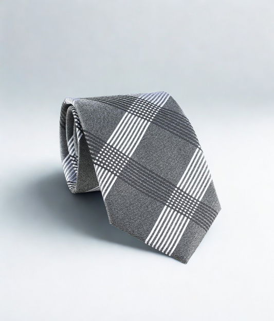 Silver Glen Plaid tie