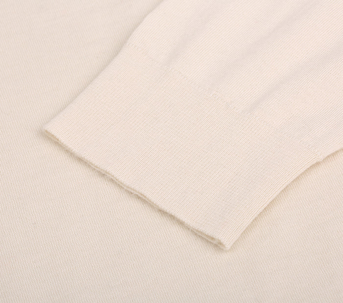 Close-up sleeve of a cashmere sweater