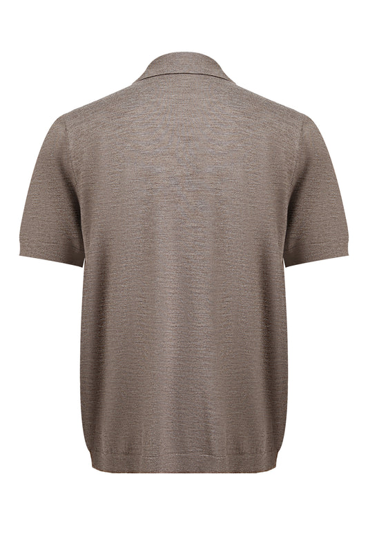 Back side of a brown Cardigan