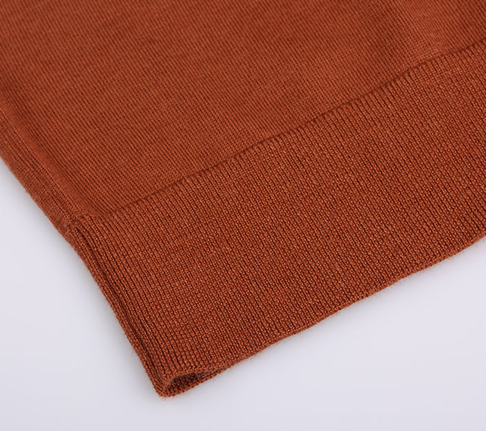 The Dalton 100% Wool Long Sleeve Polo Sweater