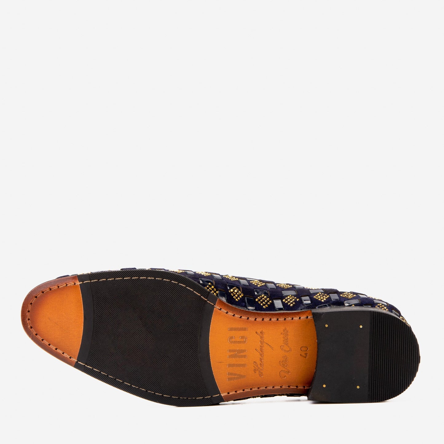 The Vicino Shoe Navy Blue Bit Dress Loafer Men Shoe