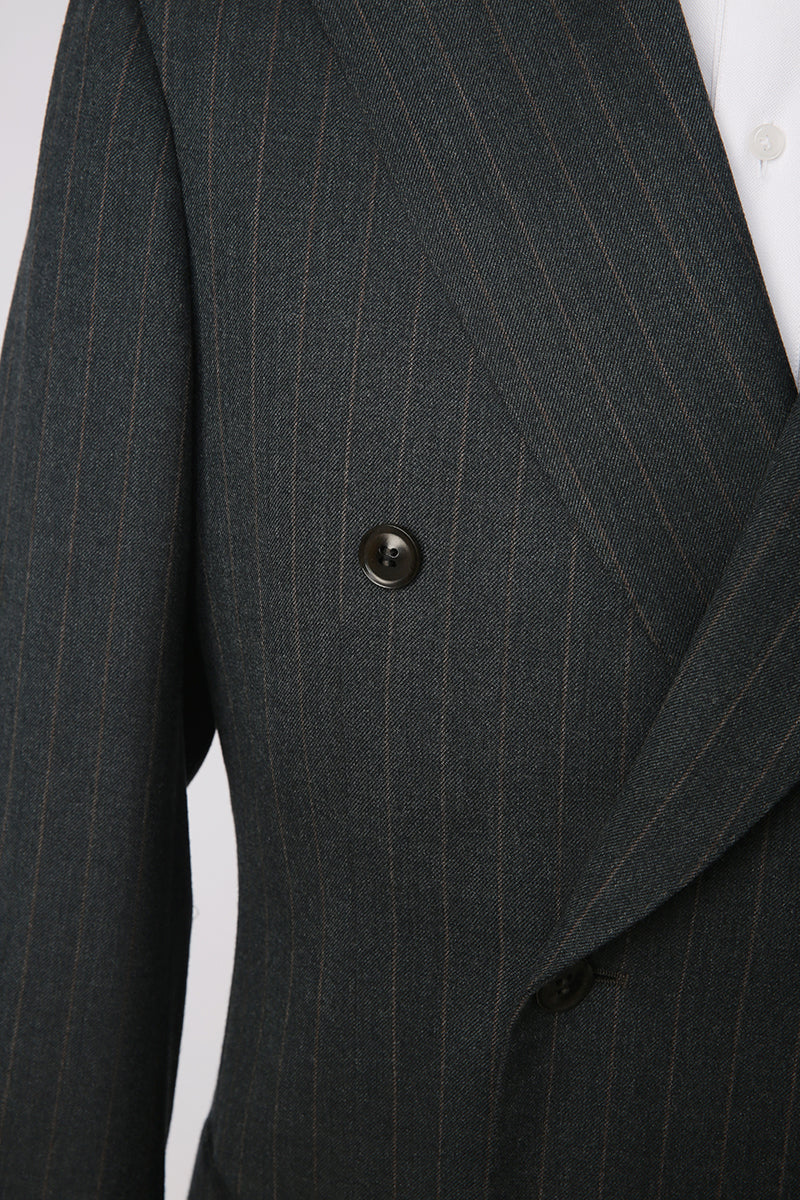 The Ignition Pinstripe Bespoke Suit | Charcoal Pinstripe Suit