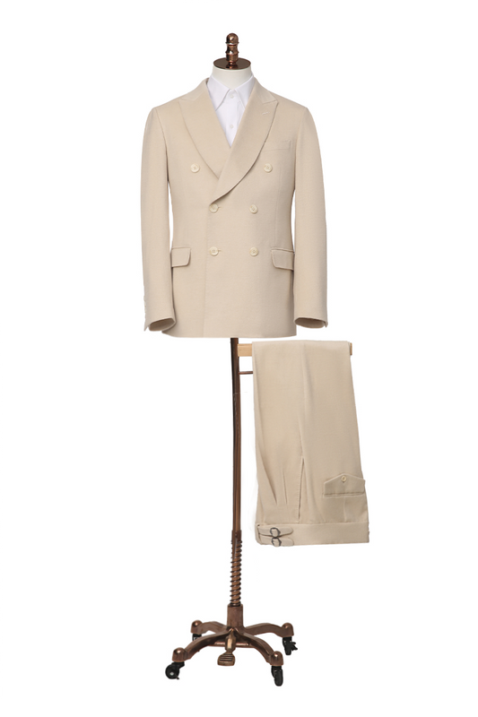 The Lumina Camel & Silk Bespoke Suit | Cream Camel Hair Suit