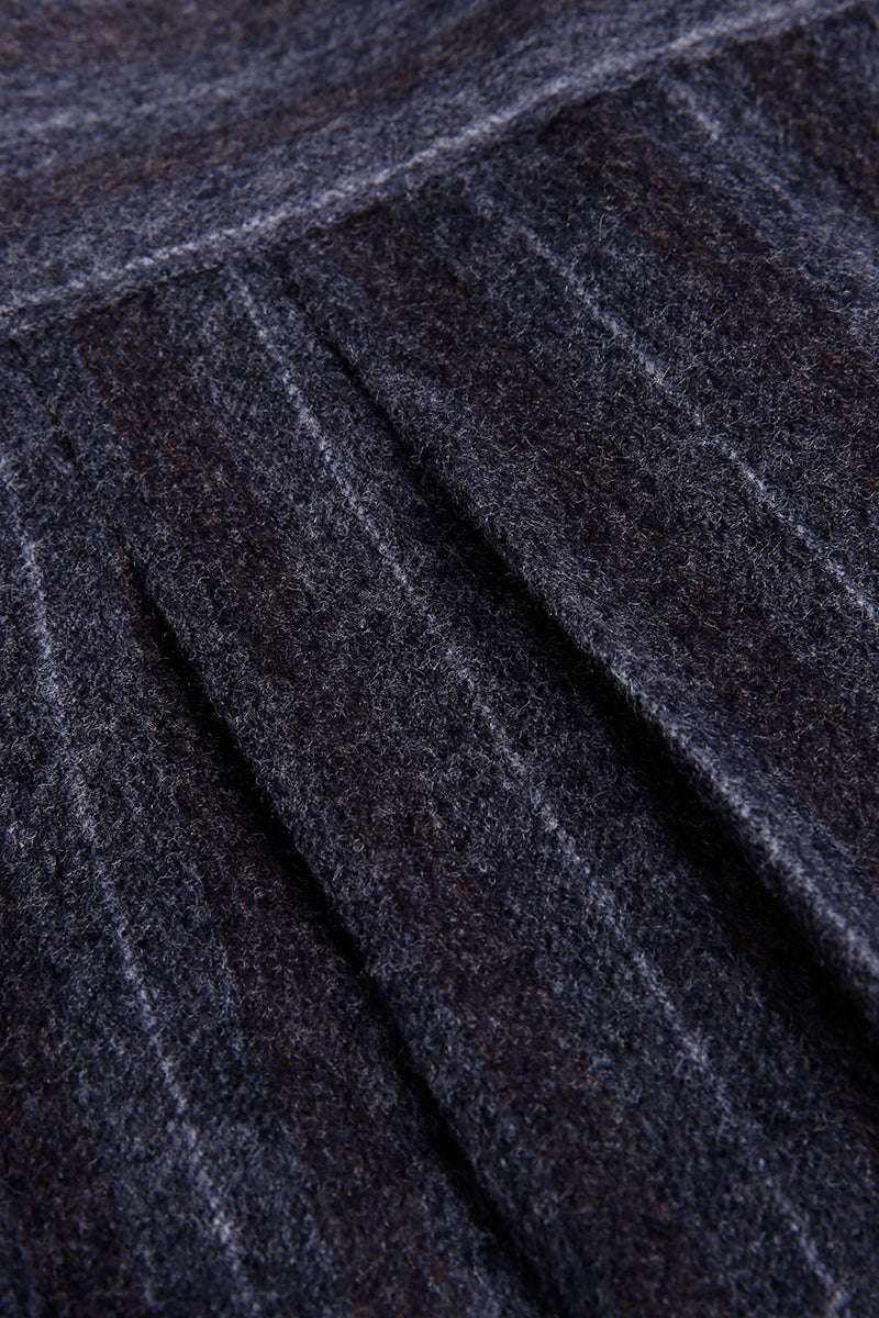 The Shadow Stripe Cashmere Flannel Suit | Grey Cashmere Suit