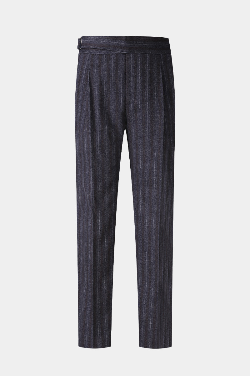 The Shadow Stripe Cashmere Flannel Suit | Grey Cashmere Suit