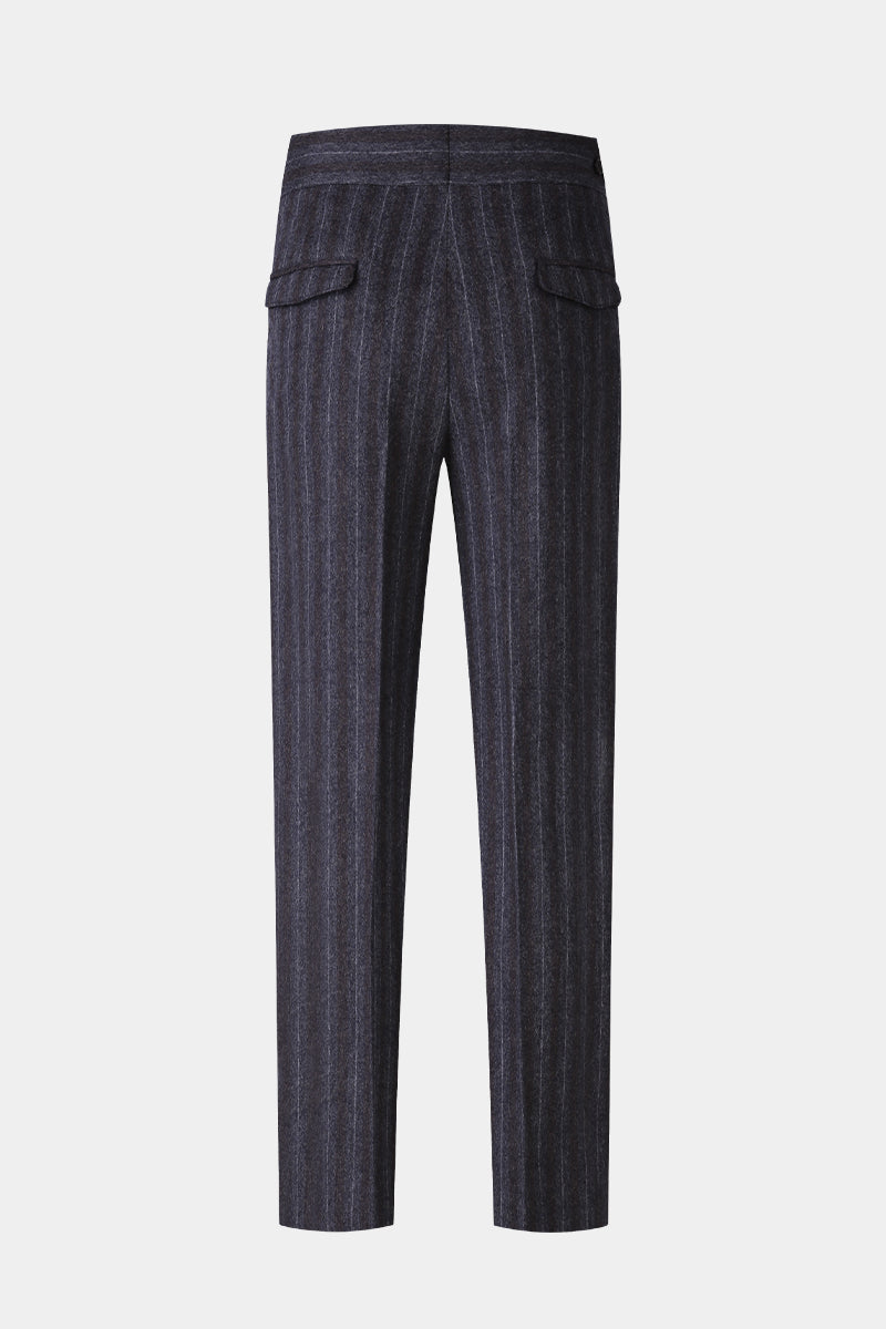The Shadow Stripe Cashmere Flannel Suit | Grey Cashmere Suit