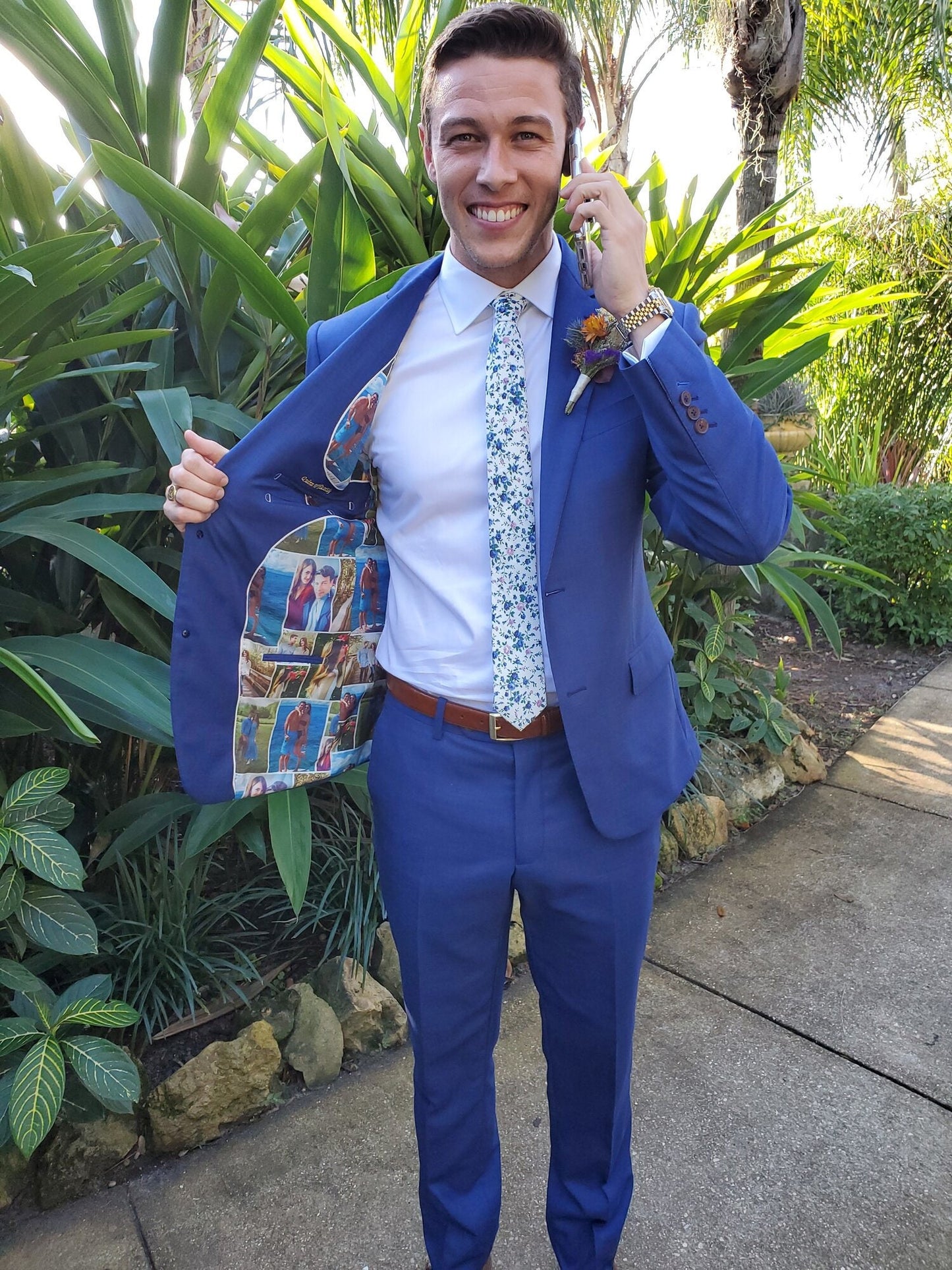 The Legacy Photo Lining | Custom Photo Collage Suit Lining