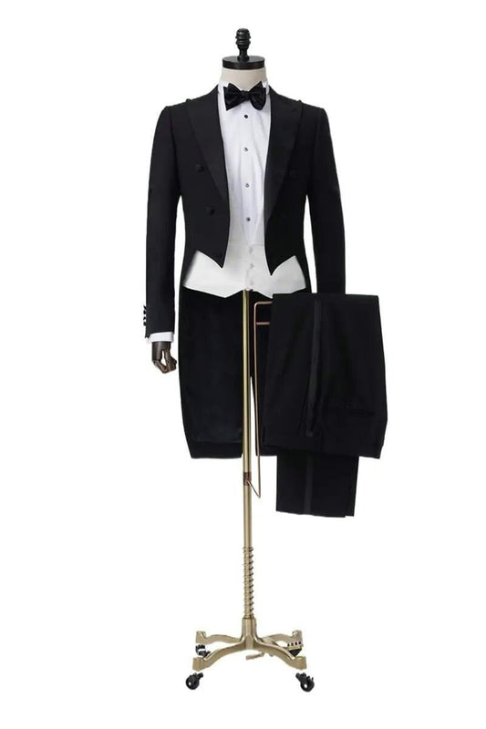 The Obsidian Paragon Tailcoat Ensemble | Black Tail Tuxedo