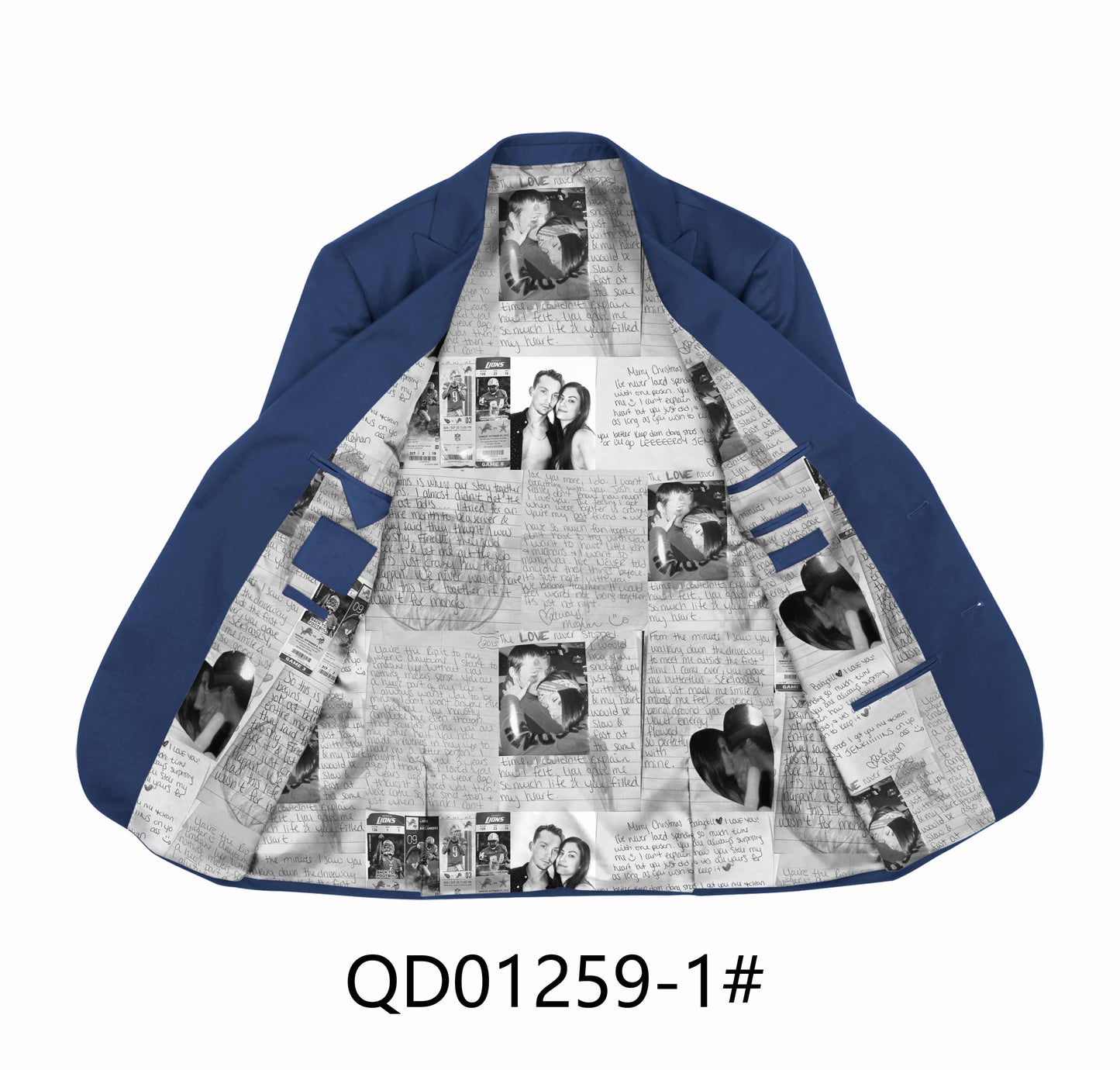 Custom Lining contain pictures and notes in a jacket