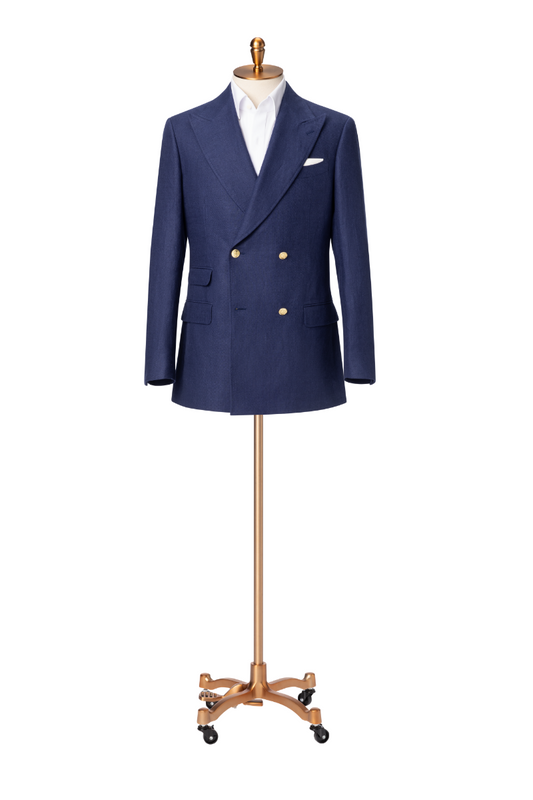 The Coastal Regent Double-Breasted Linen Sport Coat | Navy Linen Sport Coat