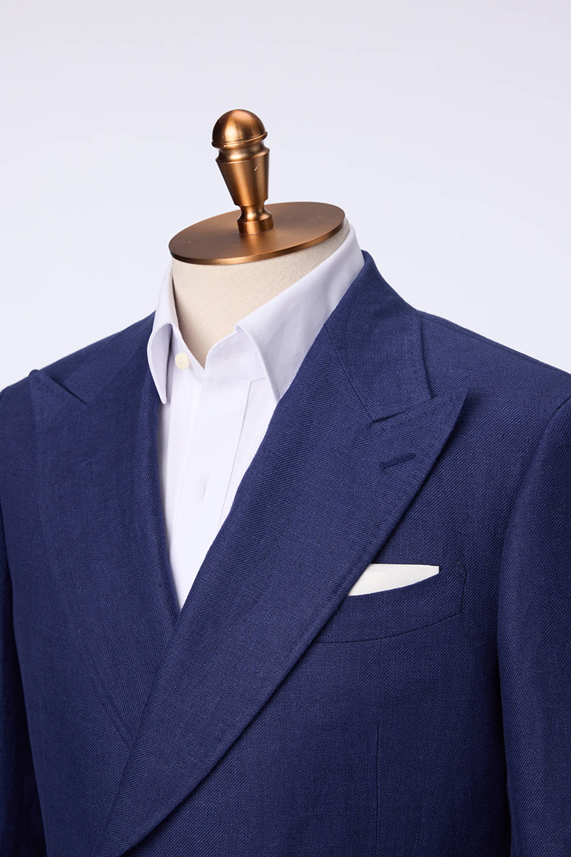 The Coastal Regent Double-Breasted Linen Sport Coat | Navy Linen Sport Coat
