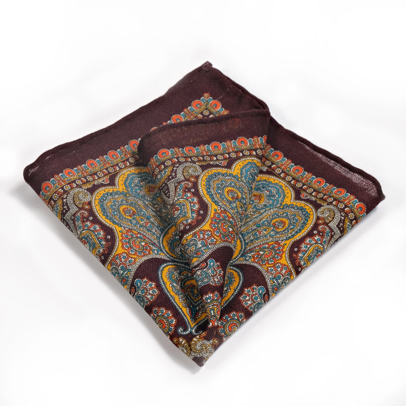 The Oriental Grandeur Wool Pocket Square