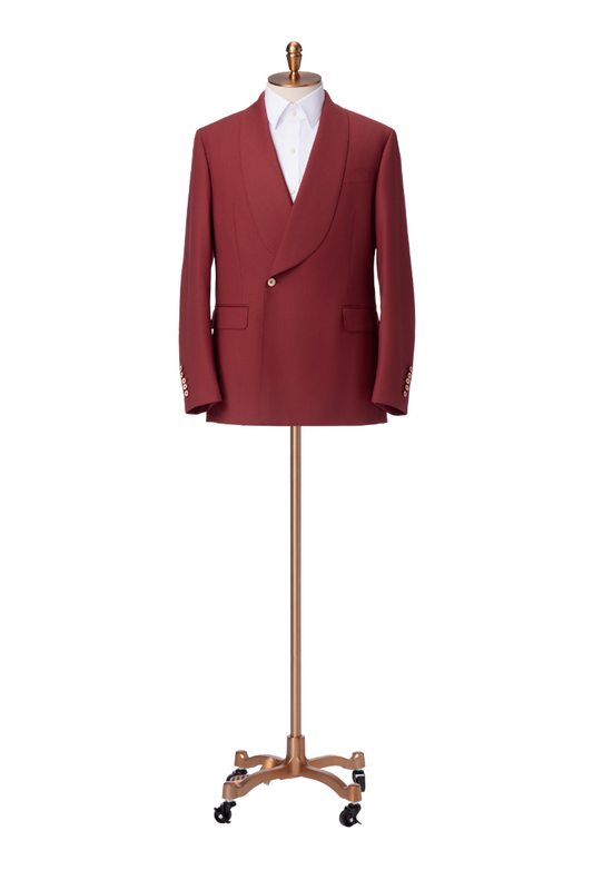 The Crimson Vanguard Double-Breasted Wool Sport Coat | Red Sport Coat