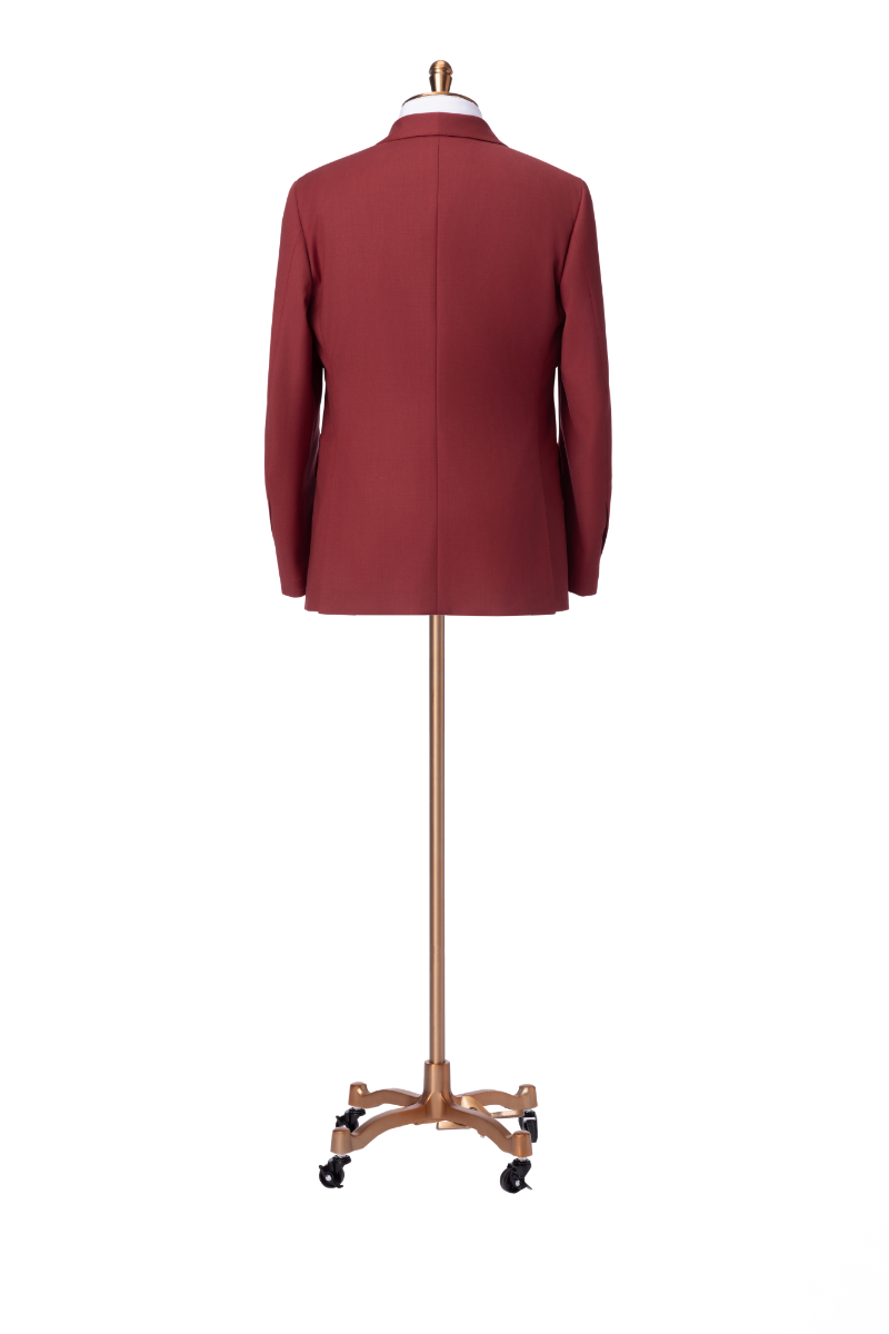 The Crimson Vanguard Double-Breasted Wool Sport Coat | Red Sport Coat