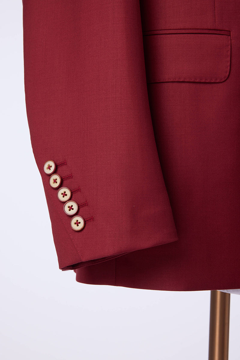 The Crimson Vanguard Double-Breasted Wool Sport Coat | Red Sport Coat