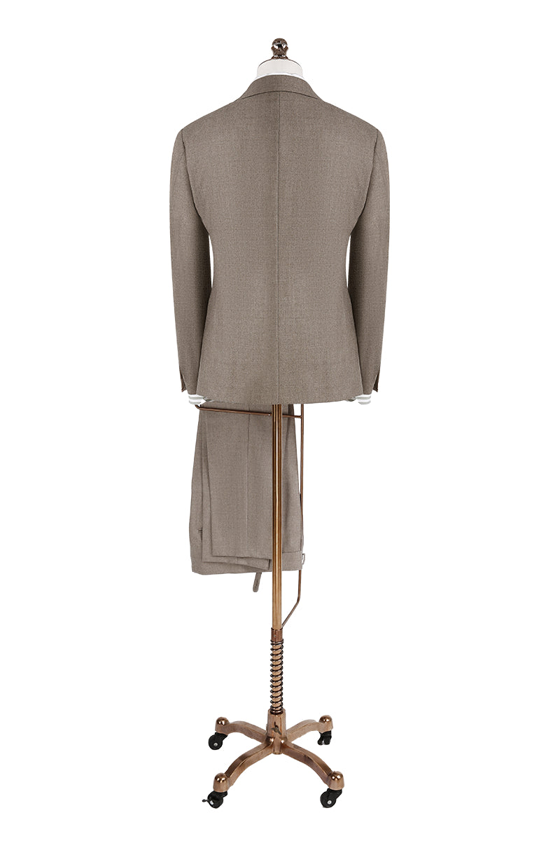 The Sovereign Sand Flannel Suit | Tan Flannel Suit