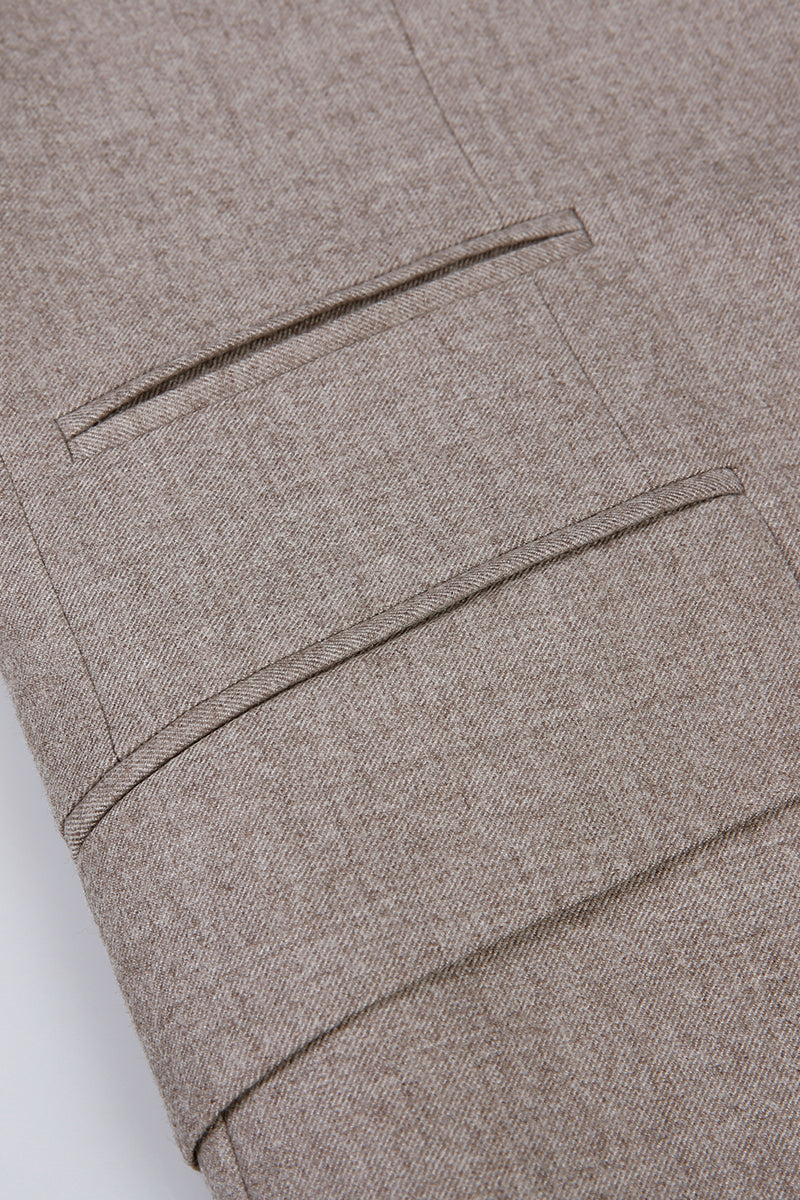 The Sovereign Sand Flannel Suit | Tan Flannel Suit