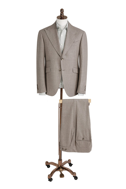 Gray suit on a mannequin with a white background