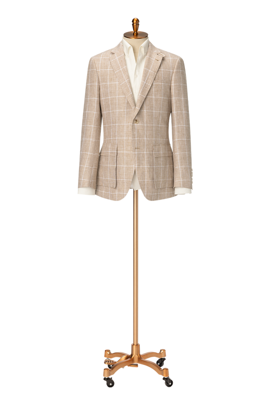 The Heritage Plaid Linen Sport Coat | Tan Linen Sport Coat