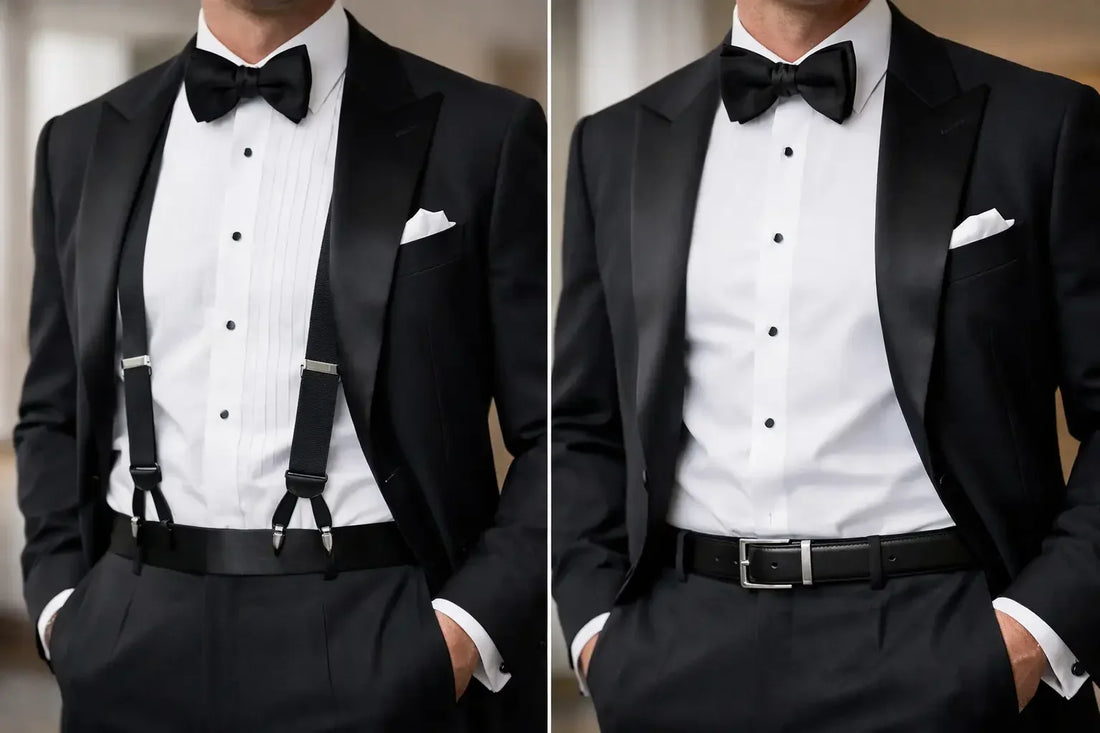 Suspenders vs Belt With Tuxedo for Black Tie
