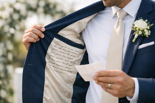Can Wedding Vows Go Inside a Jacket Lining?