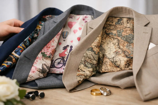9 Custom Wedding Suit Lining Examples