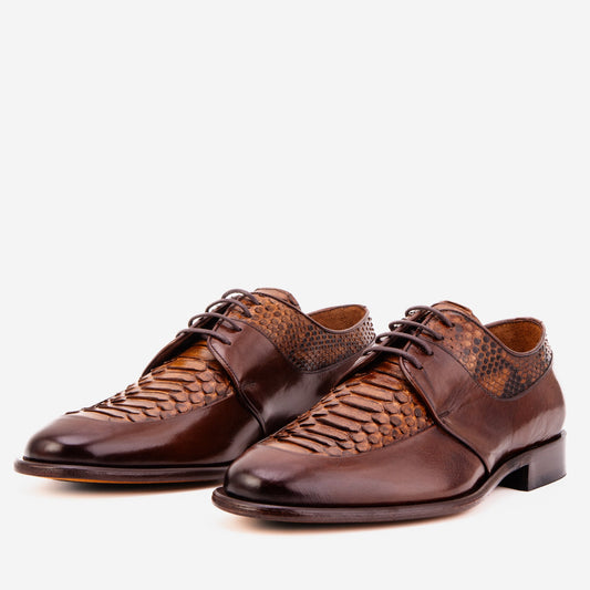 The Arven Tan Python Leather Men Shoe