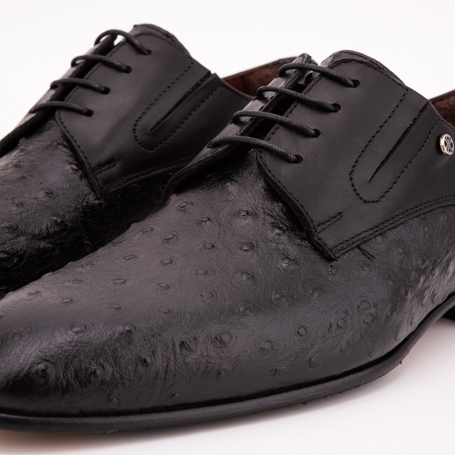 The Porto Alegre Black Leather Derby Men Shoe