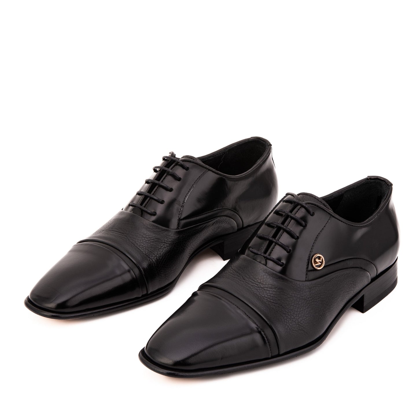 The Rockwell Handmade Black Leather Cap Toe Men Oxford Shoe