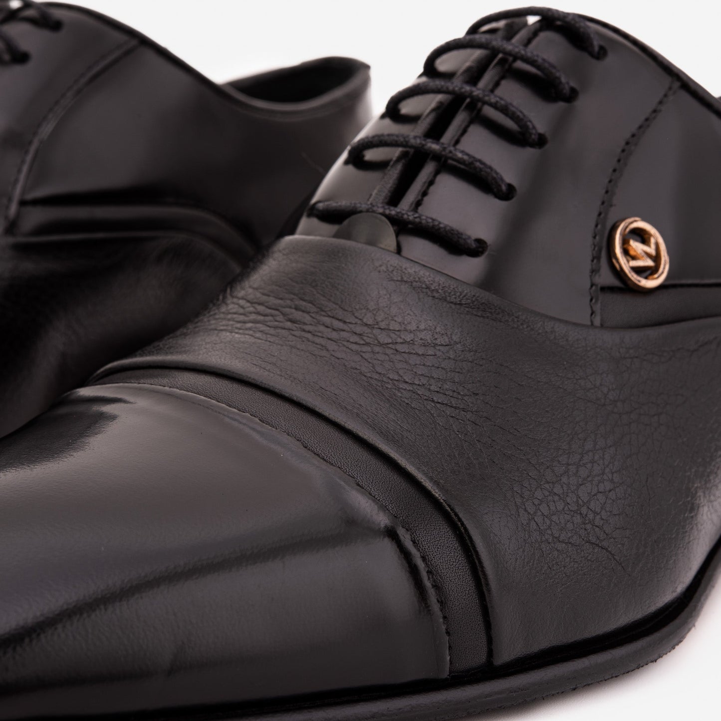 The Rockwell Handmade Black Leather Cap Toe Men Oxford Shoe