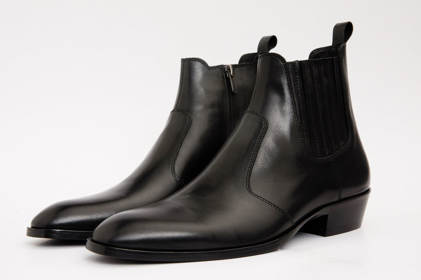 The Sorhag Black Leather Dress Men Boot