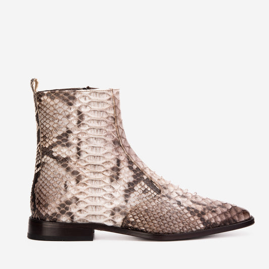 The Boss Natural Pythn Snk Zip-Up Leather Men Boot Limited Edition