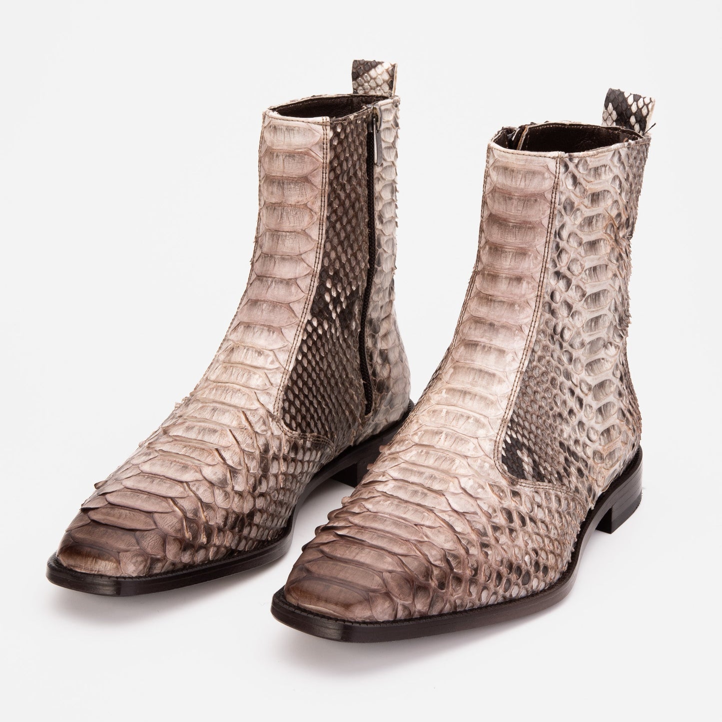 The Boss Natural Pythn Snk Zip-Up Leather Men Boot Limited Edition