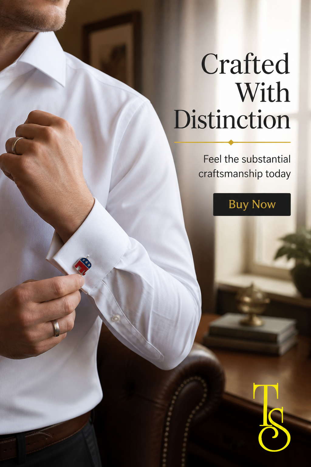 The Statesman's Pride Republican Elephant Cufflinks