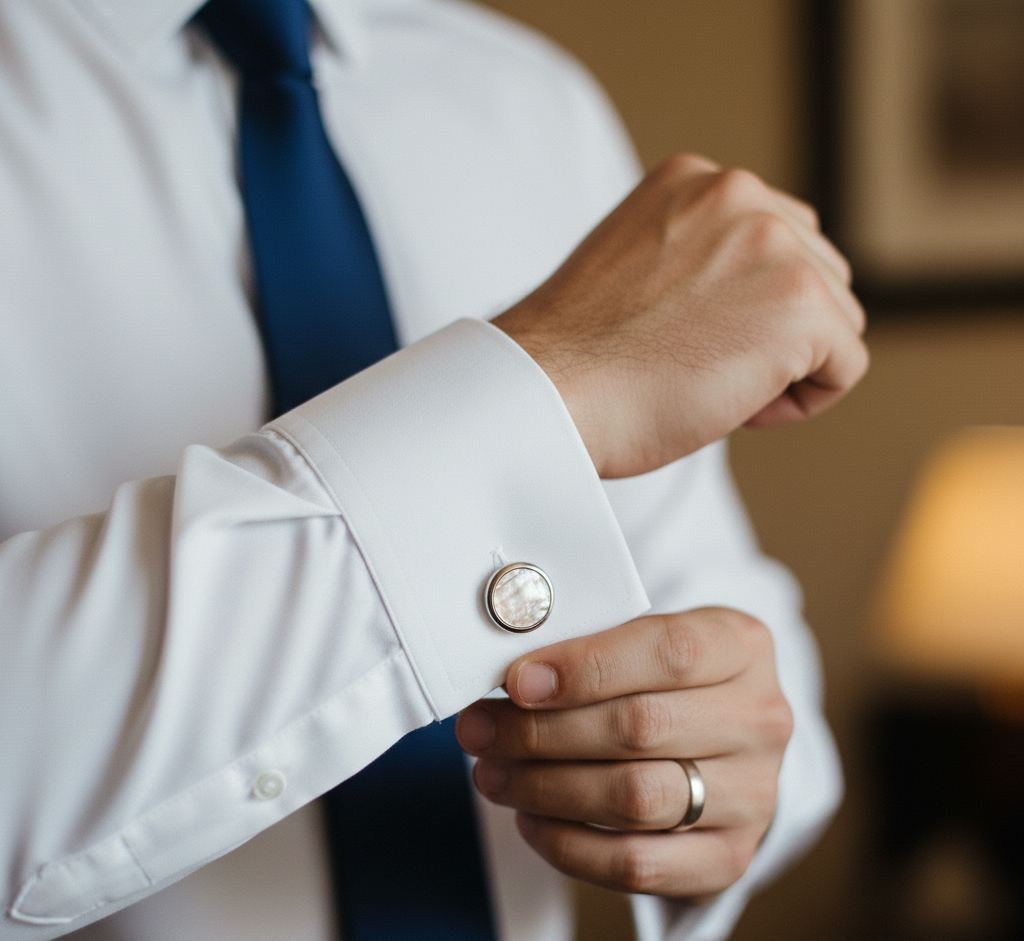 The Luminous Pearl Mother of Pearl Cufflinks