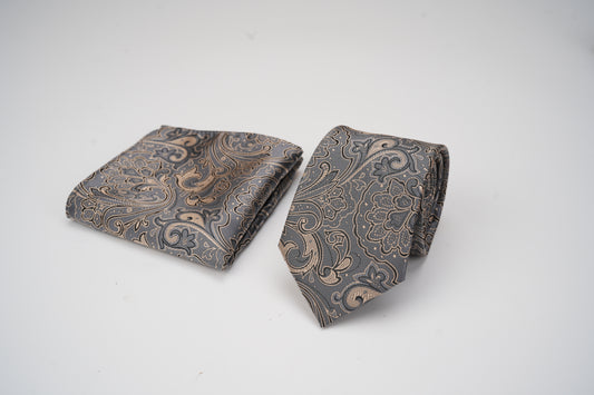 Two patterned ties on a white background