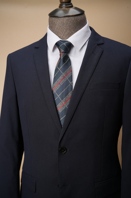 Silk tie on suit