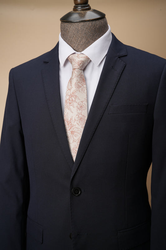 Off-White Floral 3.2" Silk Tie