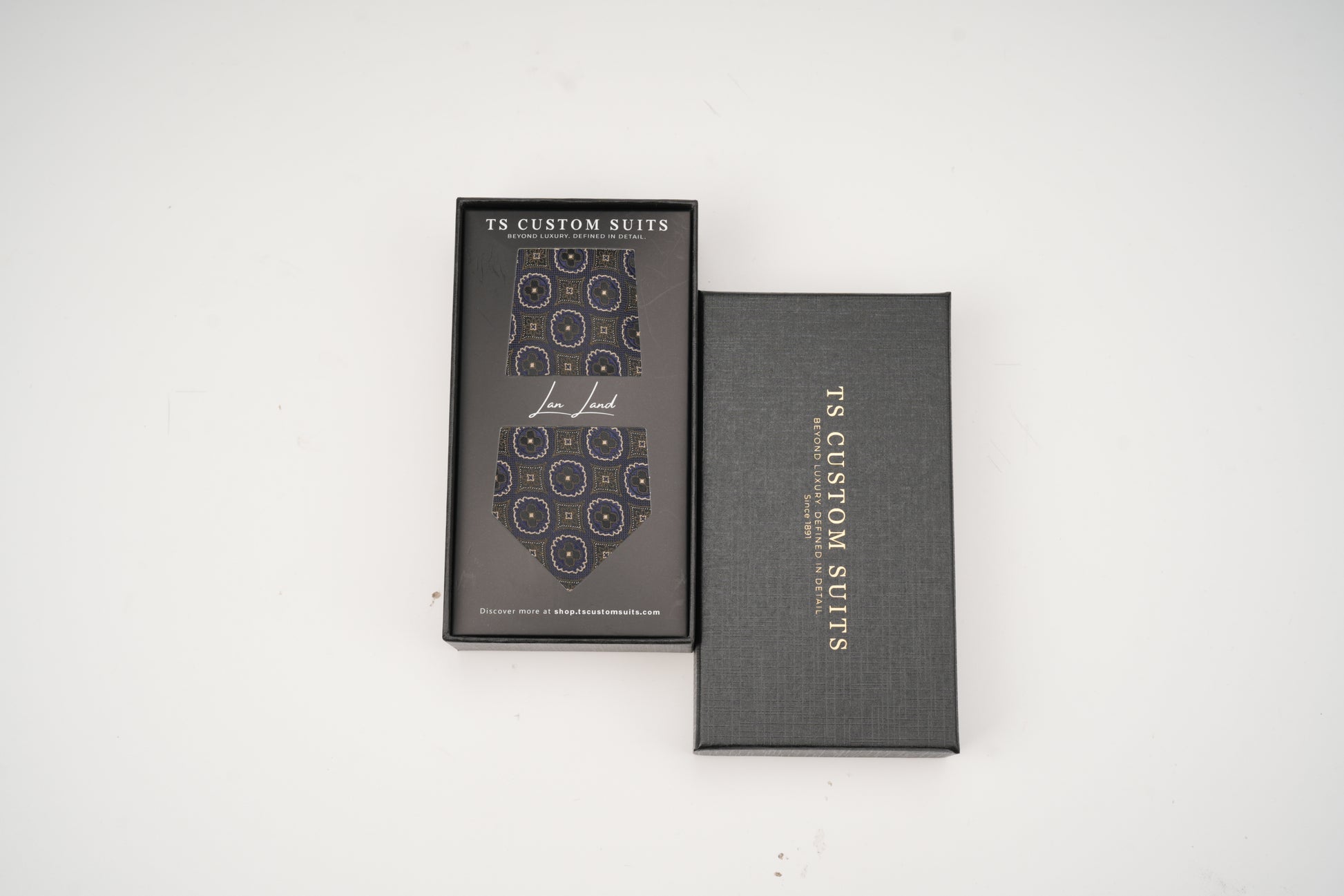 Navy Silk Tie with box