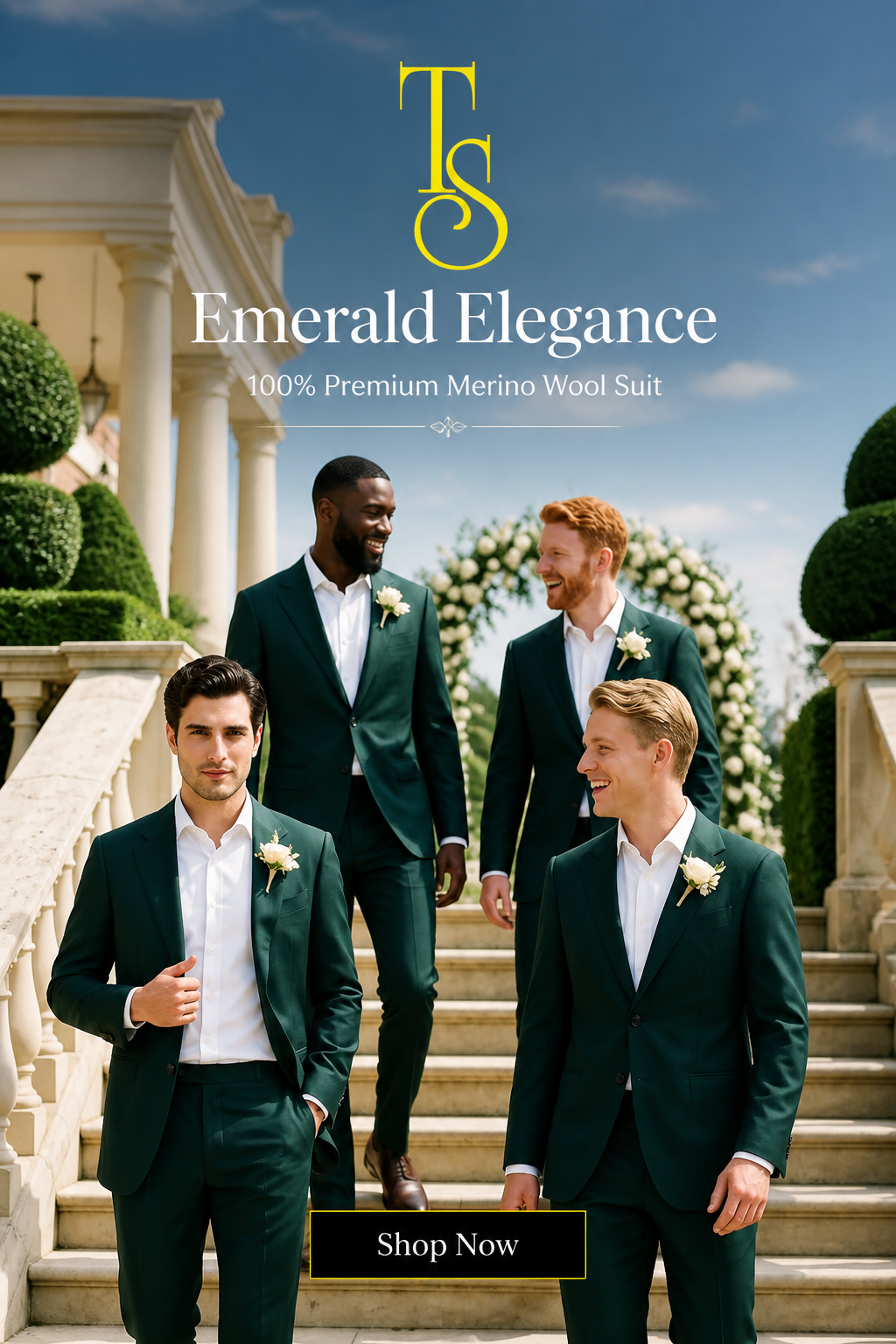 The Emerald Commander Merino Wool Suit | Hunter Green Suit